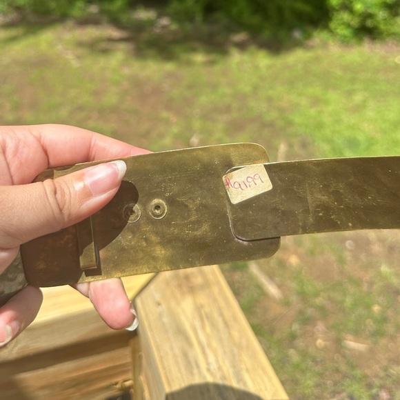 Vintage Gold Toned Belt with Abalone Shell Buckle NWT - Picture 9 of 9